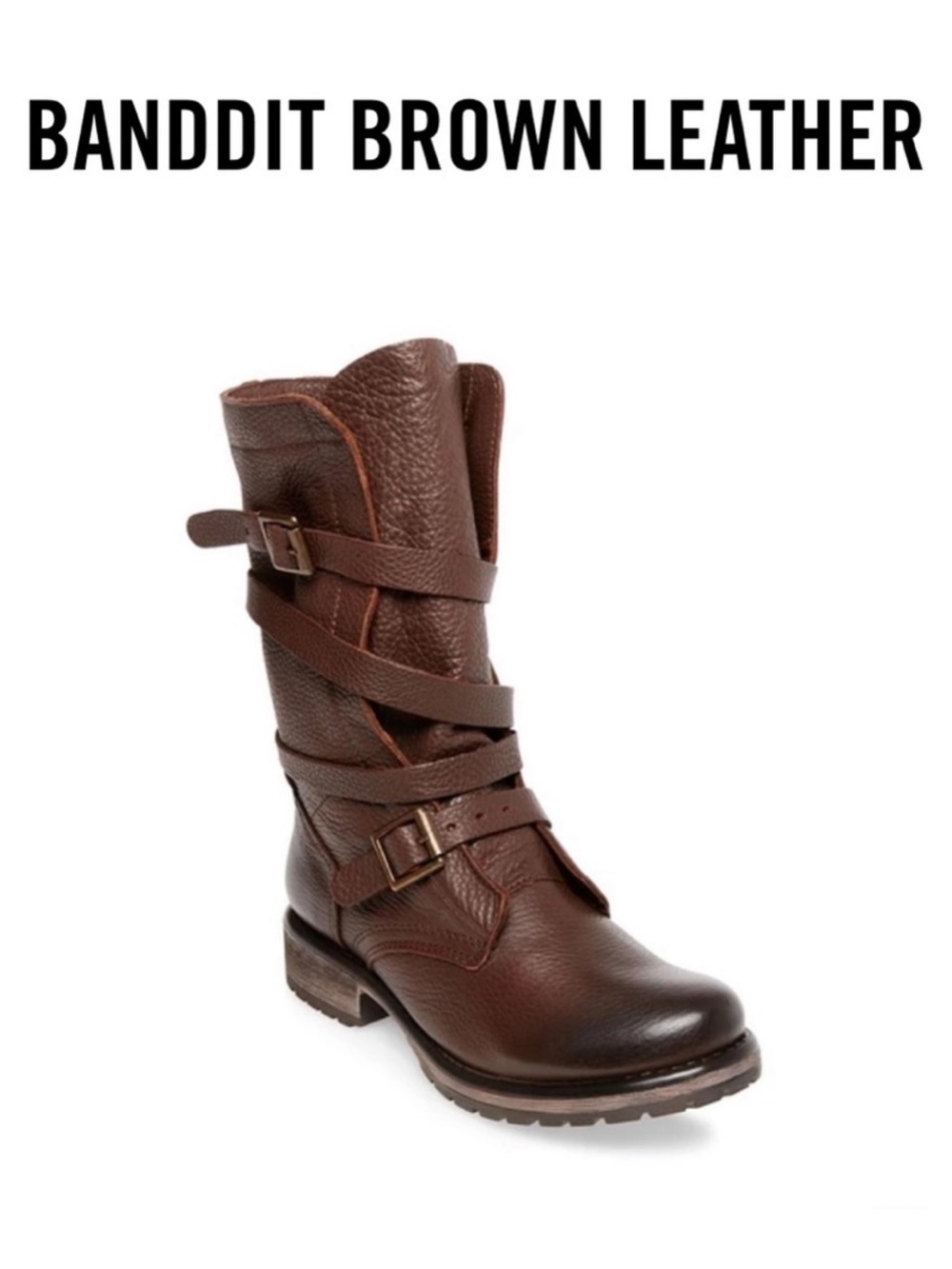 🆕 Steve Madden | Banddit Brown Leather Boots - Size 8.5